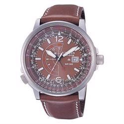 Image of BJ7010-254W Citizen Promaster Eco-Drive Pilotur med brun læderrem